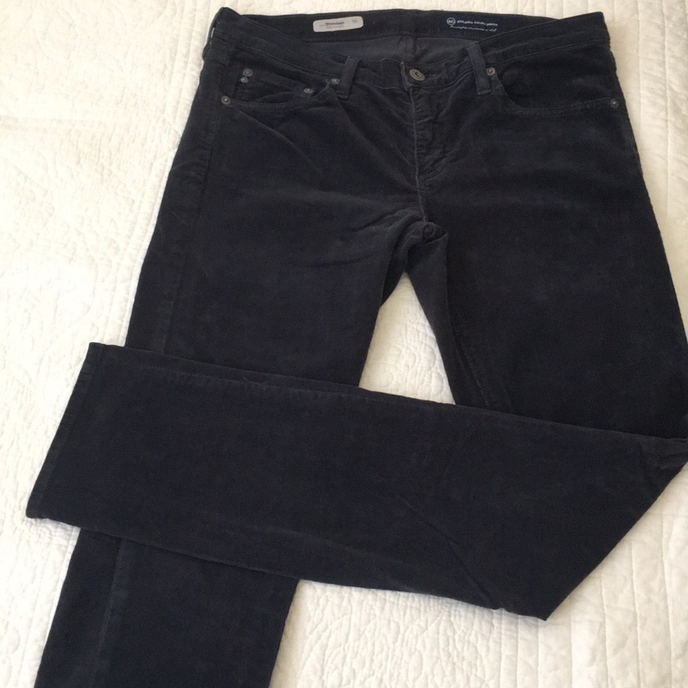 AG "the Stevie" Slim Straight Soft Stretch Black Corduroy NWOT